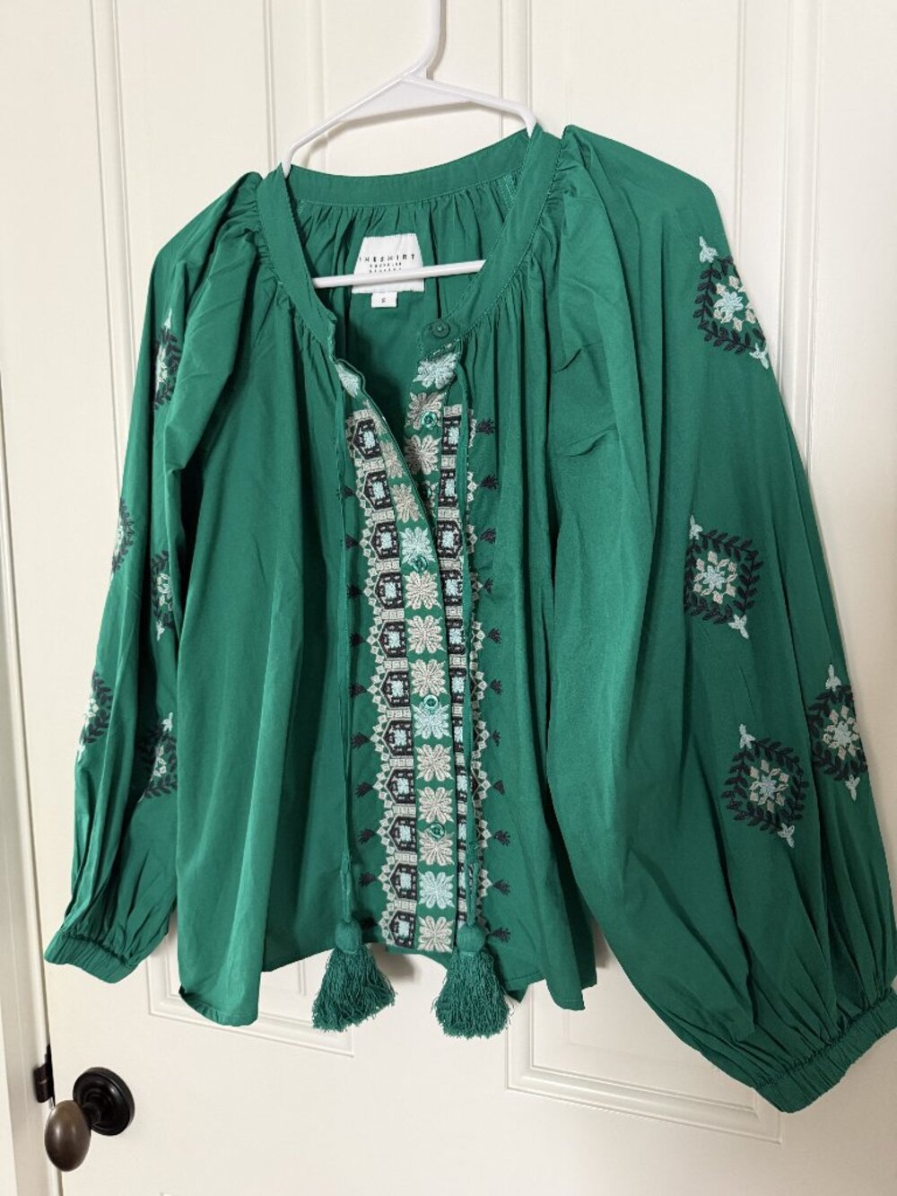 EUC Embroidered Top by The Shirt by Rochelle Behrens- Size S